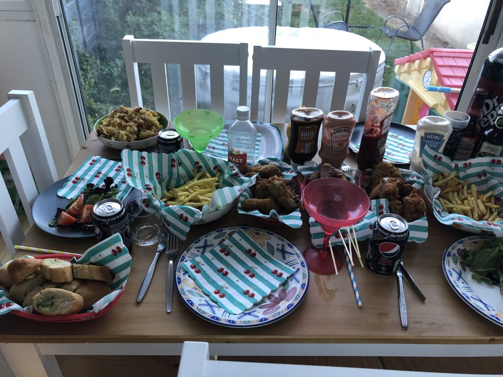 American Themed Dinner Housebound with Kids