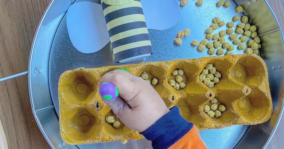 Honeybee Sensory Bin - Housebound with Kids