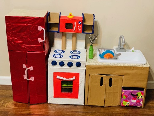 diy kitchen set from cardboard