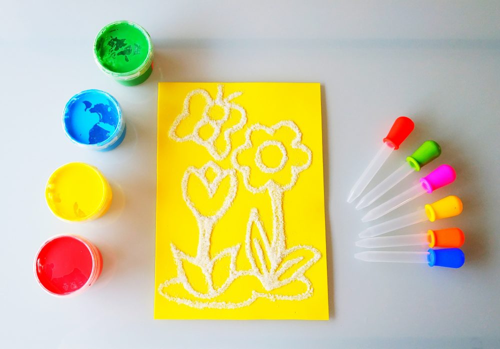 Salt and Glue Painting - Housebound with Kids