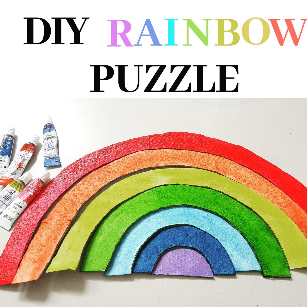 DIY Rainbow Puzzle - Housebound with Kids