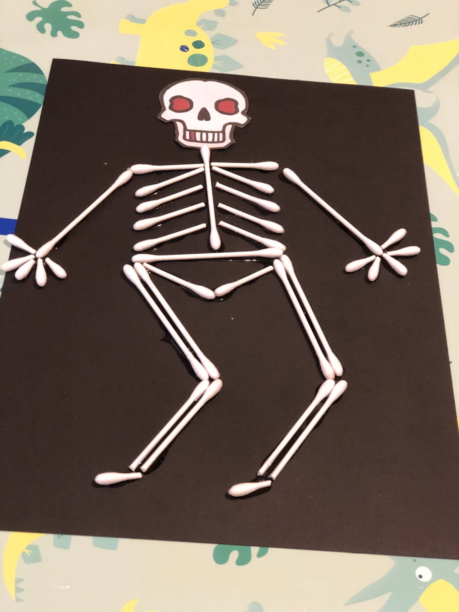 Make your own Skeleton Craft using Earbuds - Housebound with Kids