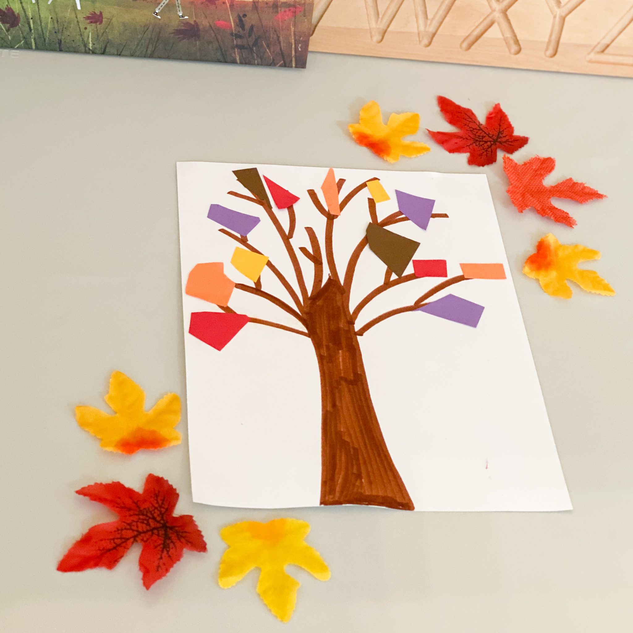 Create your own Colorful Leaf Cut and Match Activity - Housebound with Kids